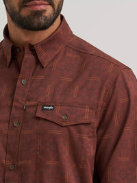 Wrangler ATG Men's L/S Technical Shirt in Sepia