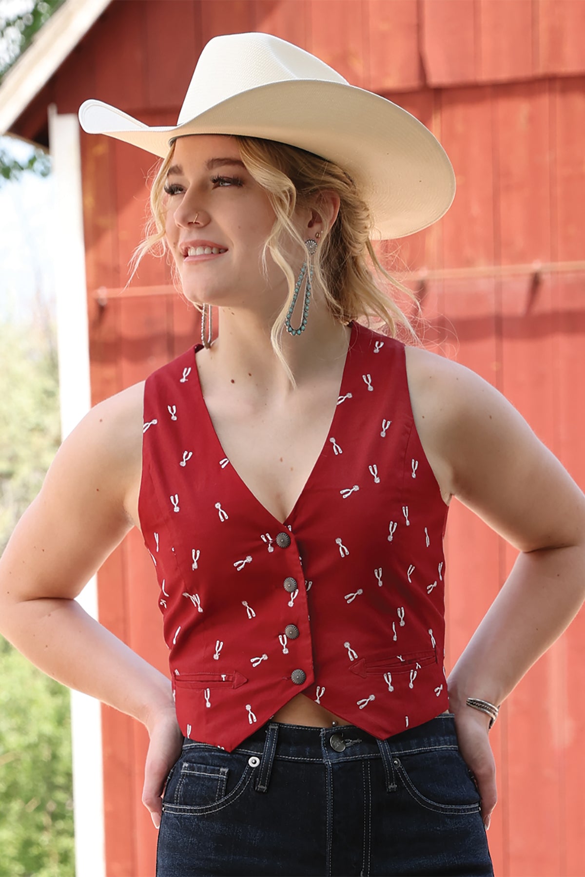 Cruel Denim Women's Vest in Red