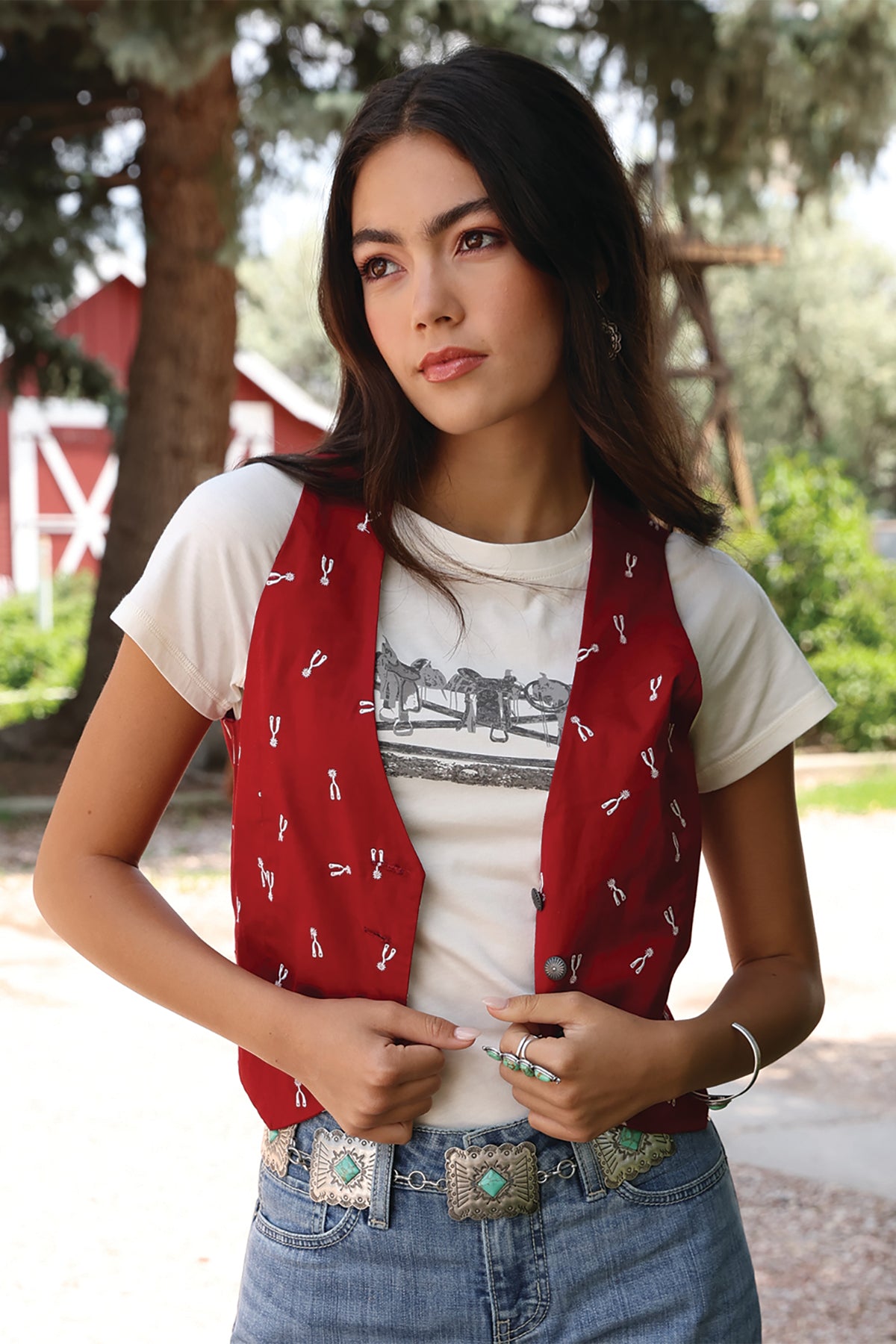Cruel Denim Women's Vest in Red