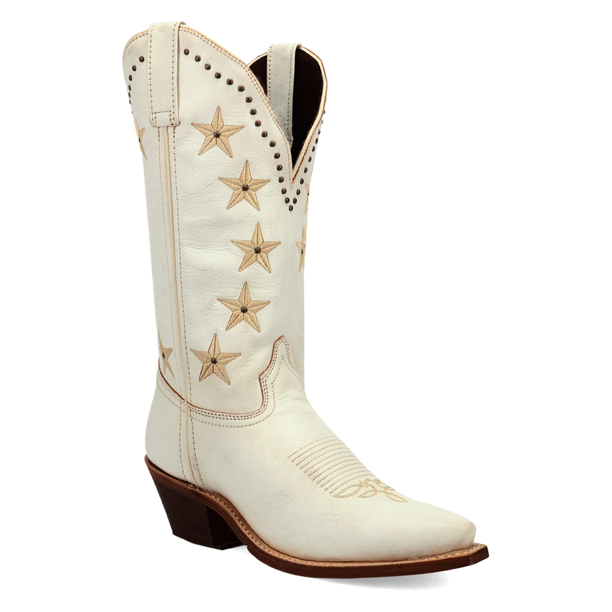 Laredo Women's Serenade Snip Toe Leather Boot in White