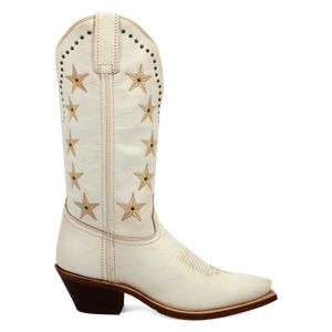 Laredo Women's Serenade Snip Toe Leather Boot in White