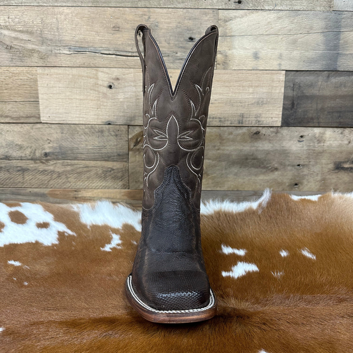 Circle G Men's Carunga Square Toe Western Boot in Chocolate