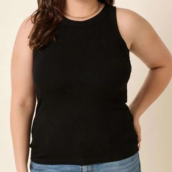 Women's Plus Size Ribbed Knit Tank (Three Colors)