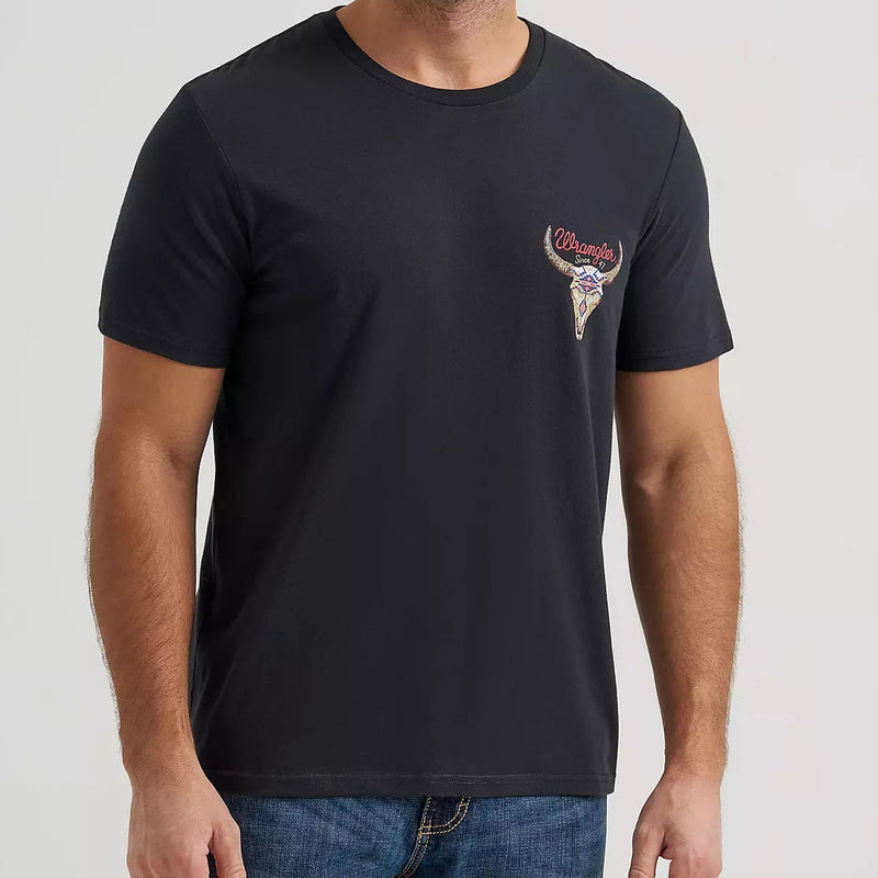 Wrangler Men's Legacy Diamond Graphic T-Shirt in Jet Black
