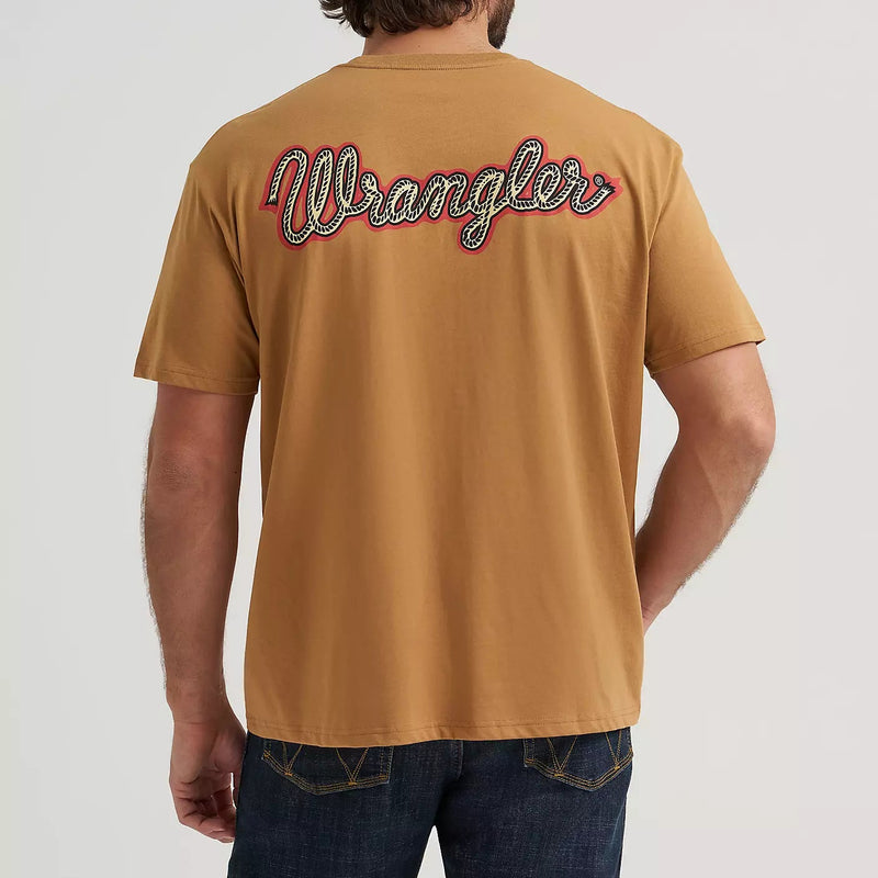 Wrangler Men's Ride of Life Vintage Fit Graphic T-Shirt in Tobacco Brown