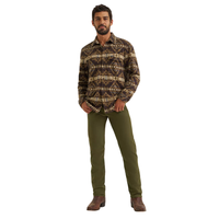 Wrangler Men's All Terrain Gear Techno Knit 5 Pocket Pant in Olive Night