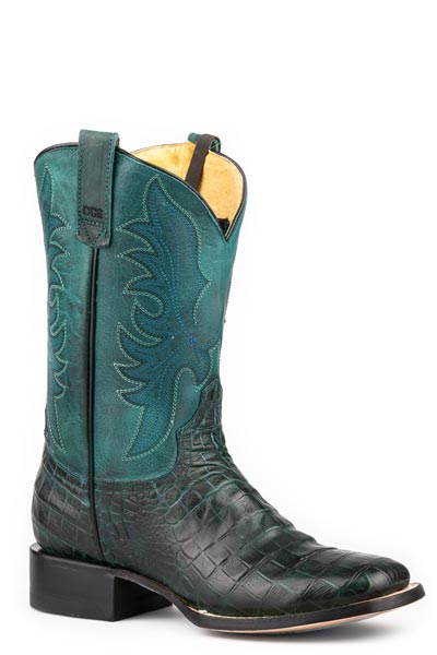 Roper Women's Darla Caiman Embossed Concealed Carry Western Boot in Turquoise