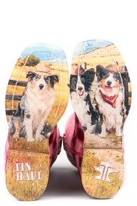 Tin Haul Girl's Lil' Squares Western Boot with Best Friend Sole