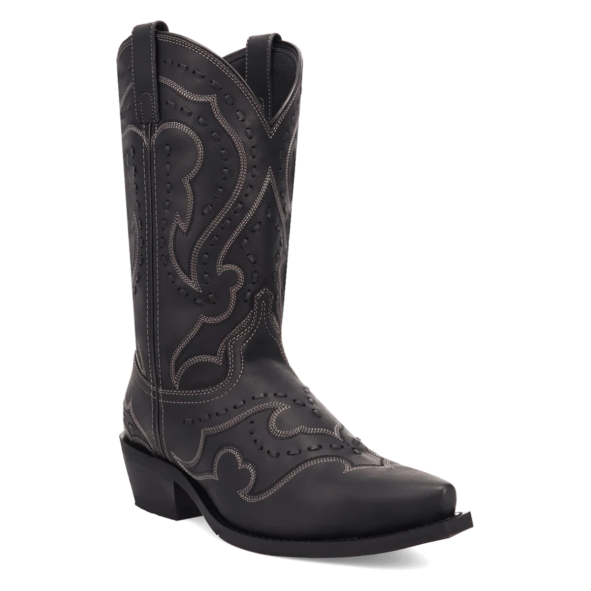 Laredo Men's Squire Snip Toe Western Boot in Black