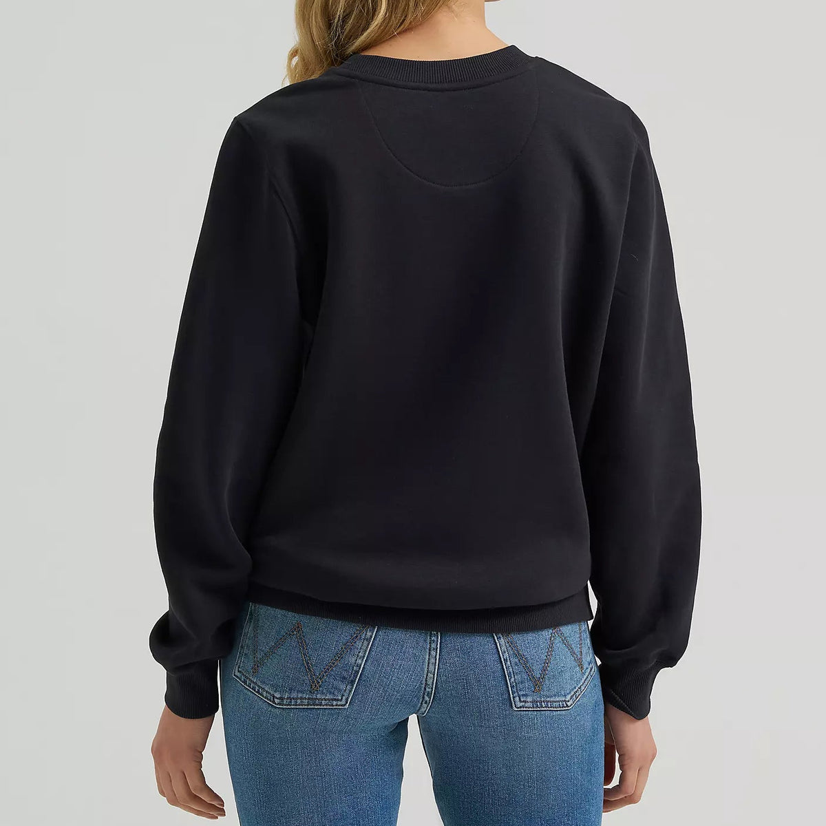 Wrangler Retro® Women's American Original Crew Sweatshirt in Black