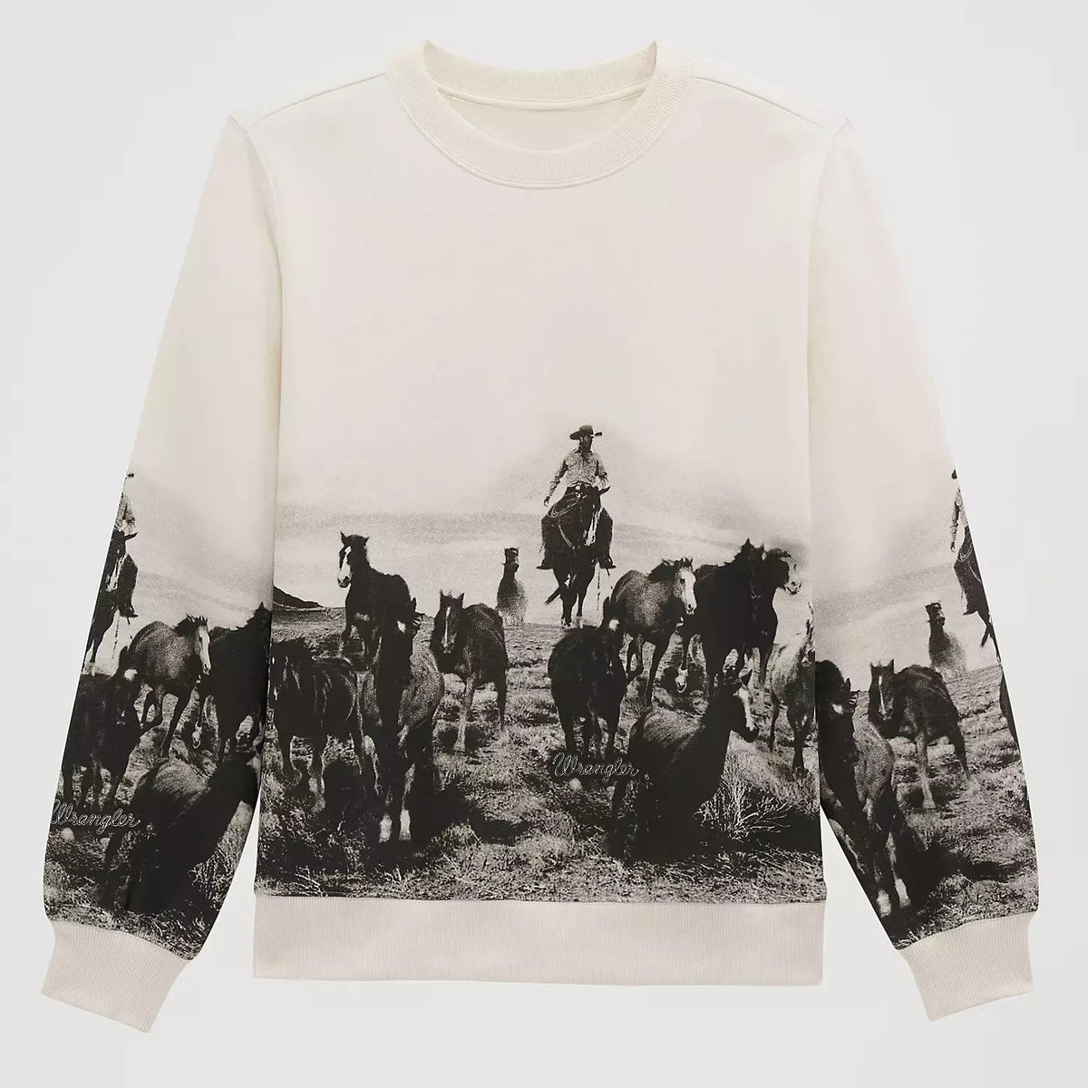 Wrangler Retro® Women's Archival Crew Sweatshirt in Egret