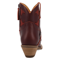 Dingo Women's Saddle Up Leather Bootie in Burgundy