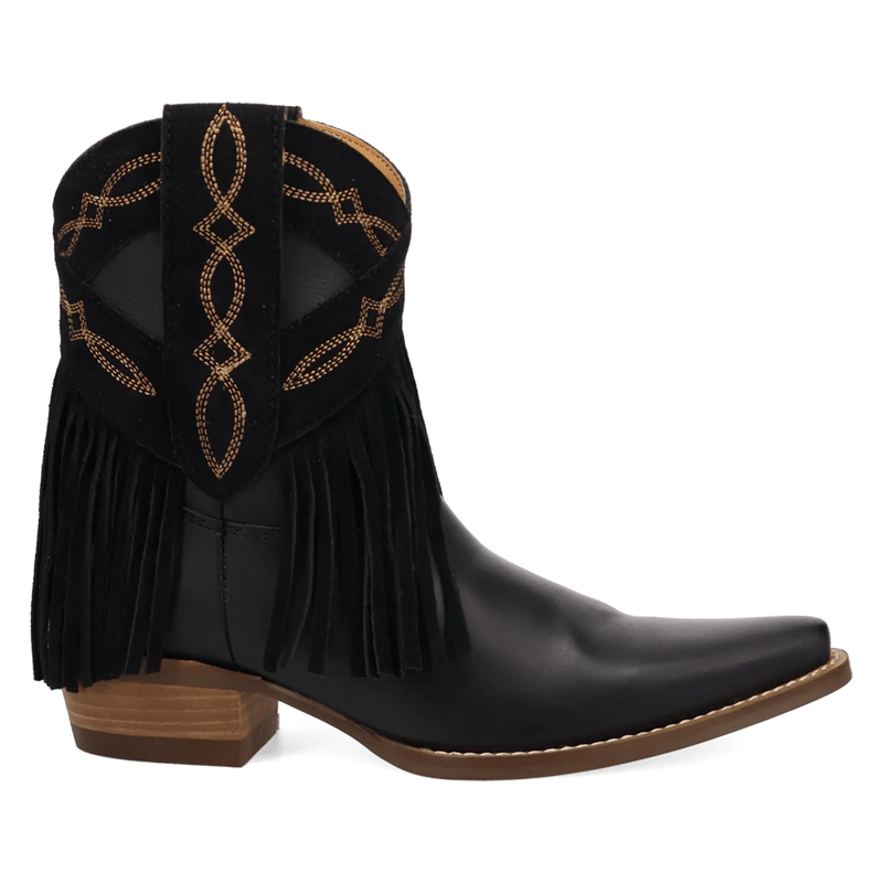 Dingo Women's Last Ride Leather Bootie in Black