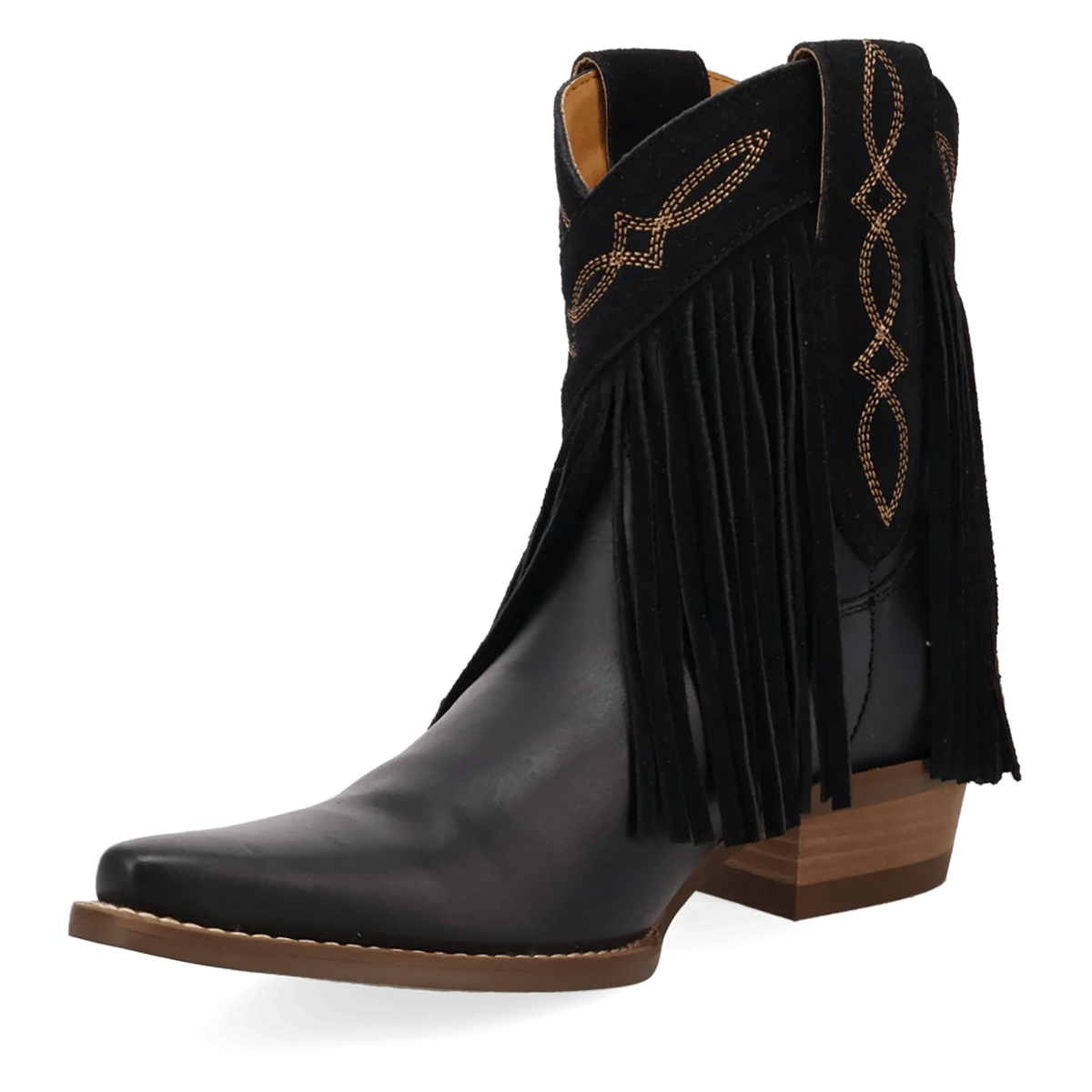 Dingo Women's Last Ride Leather Bootie in Black
