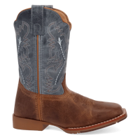 Dan Post Kid's Salina Western Boot in Tan/Blue