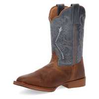 Dan Post Kid's Salina Western Boot in Tan/Blue