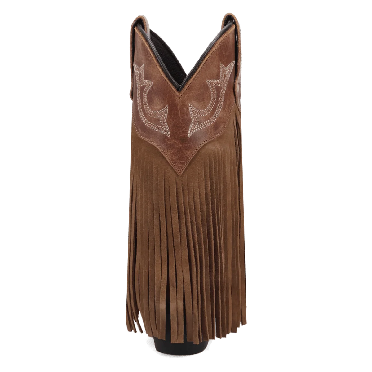 Dan Post Girl's Happy Trails Leather Fringe Boot in Tan