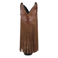 Dan Post Girl's Happy Trails Leather Fringe Boot in Tan