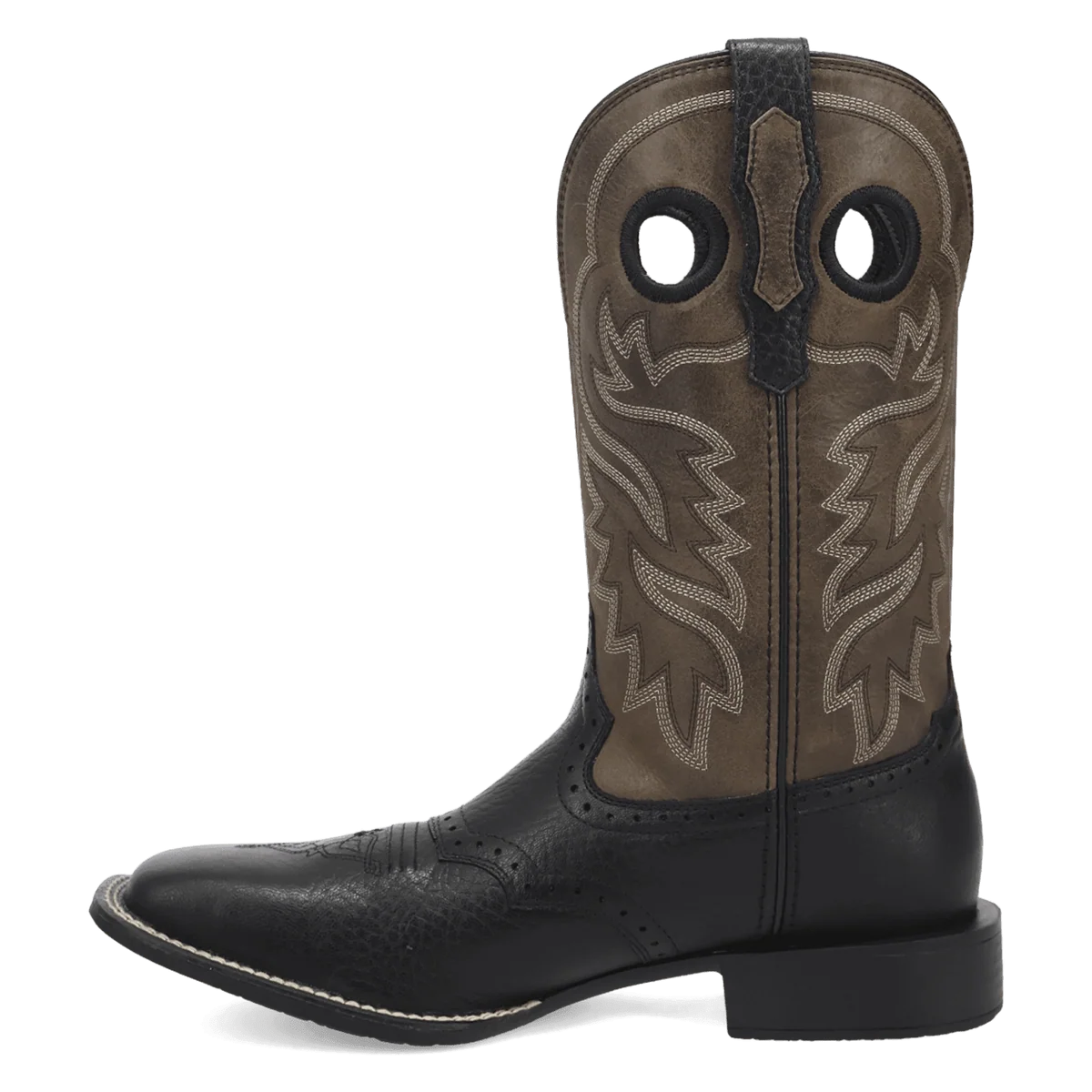 Laredo Men's Burnham Leather Boot in Black/Grey