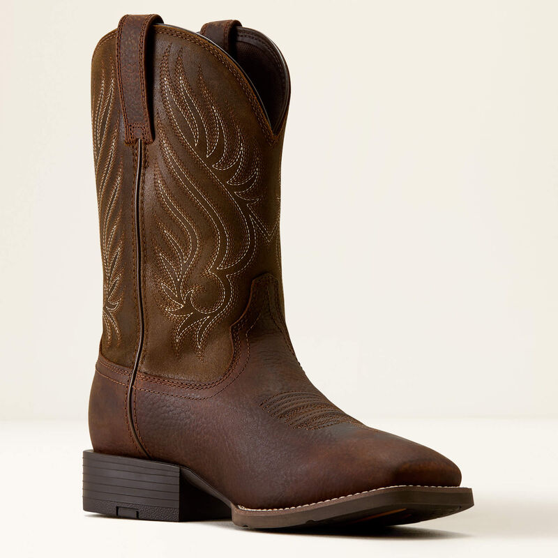 Ariat Men's Sport Riggs Waterproof Wide Square Toe Cowboy Boot in Copper Kettle
