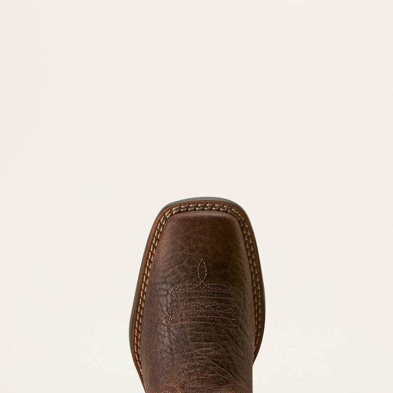Ariat Kid's Driftwood Wide Square Toe Western Boot in Earth/Royal Chocolate