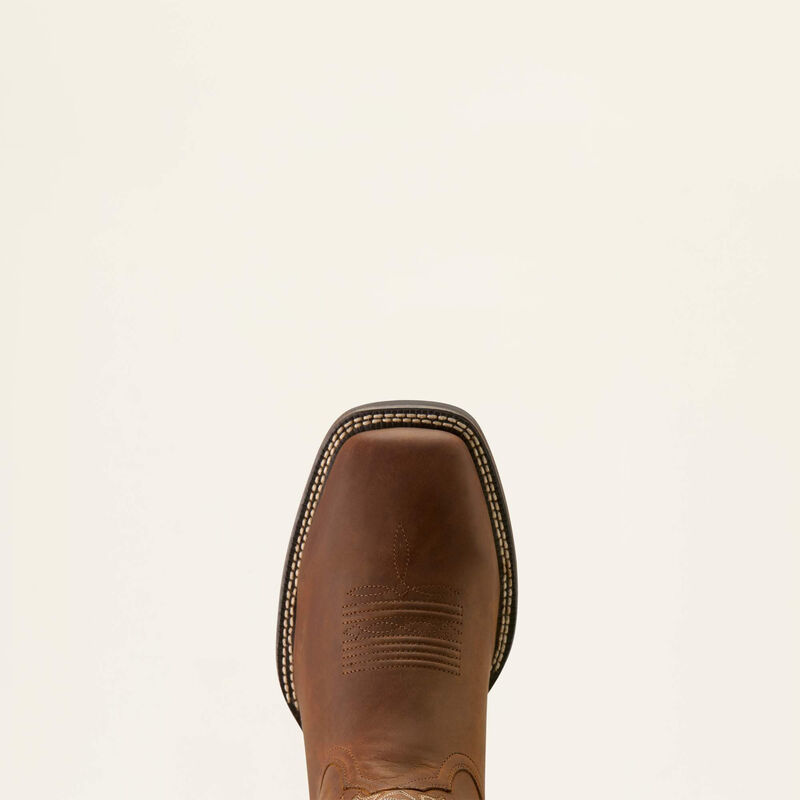 Ariat Men's Western Big Rig Wide Square Toe Cowboy Boot in Distressed Brown