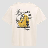 Wrangler Men's Soaring Cowboy Vintage Fit Graphic T-Shirt in Antique White