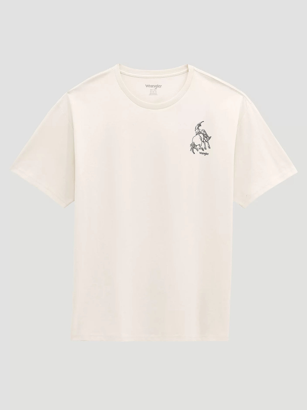 Wrangler Men's Soaring Cowboy Vintage Fit Graphic T-Shirt in Antique White