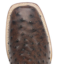 Tanner Mark Men's Big Cabin Imitation Ostrich Boot in Brown