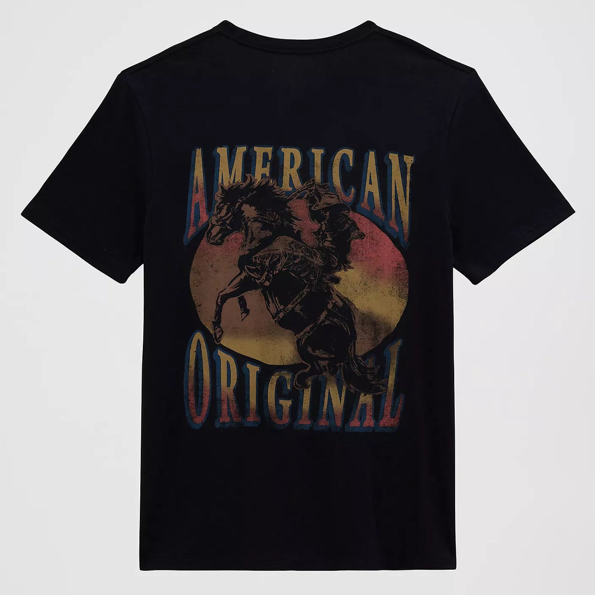 Wrangler Men's Sunset Bronco Graphic T-Shirt in Jet Black