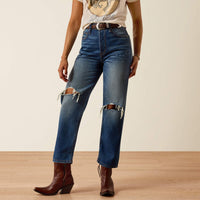 Ariat Women’s Ultra High Rise Tomboy Relaxed Straight Leg Jeans in Haiti