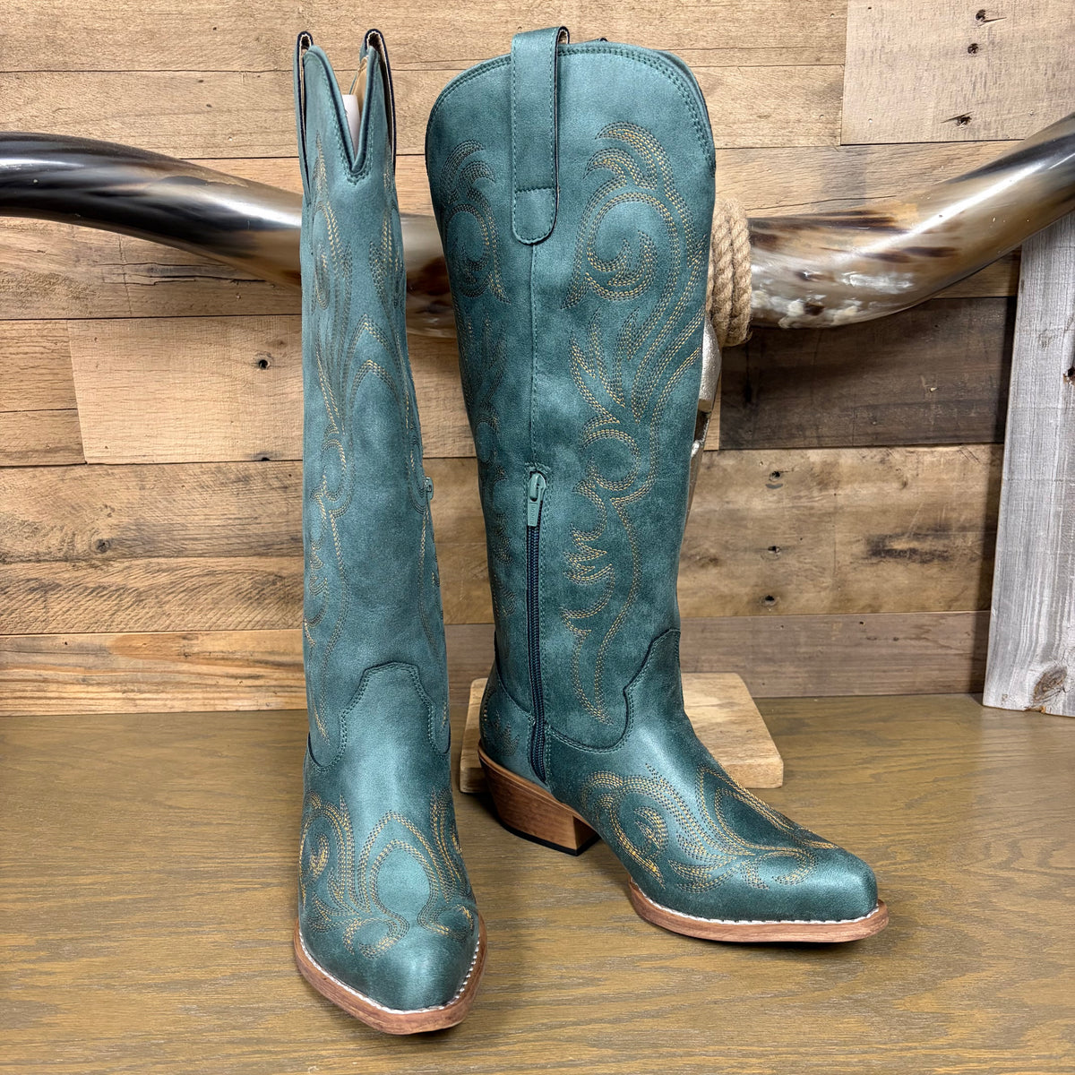 Roper Women's Ryder 16" Snip Toe Boot in Blue