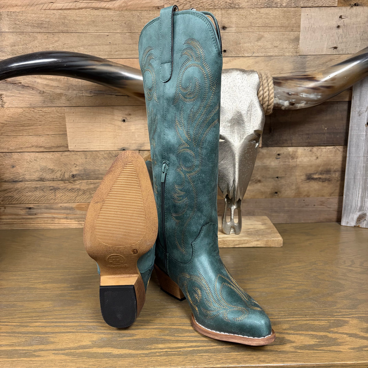 Roper Women's Ryder 16" Snip Toe Boot in Blue
