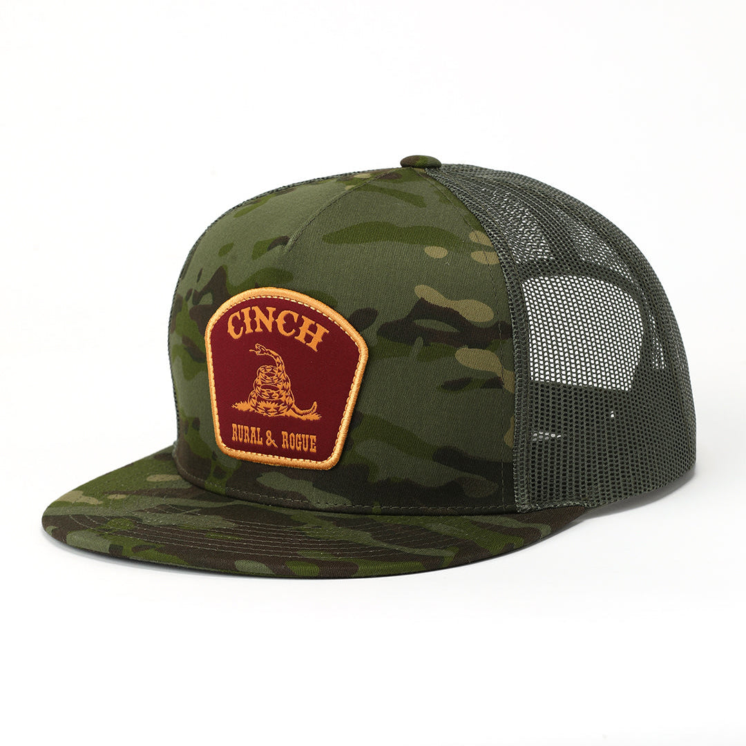 Cinch Men's Rural & Rouge Trucker Cap in Olive