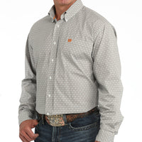 Cinch Men's L/S Classic Fit Button Down Western Shirt in White