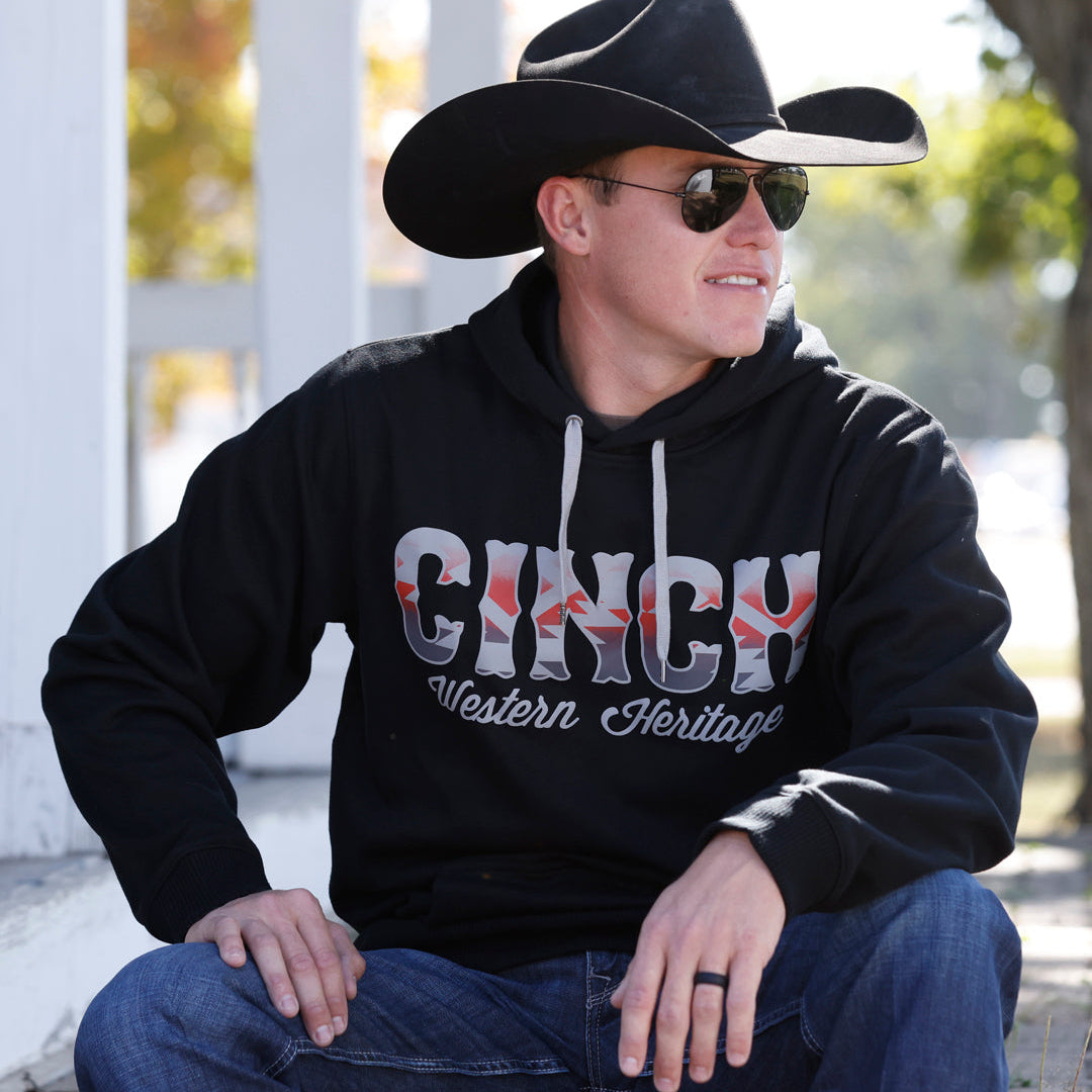 Cinch Men's Logo Hoodie in Black