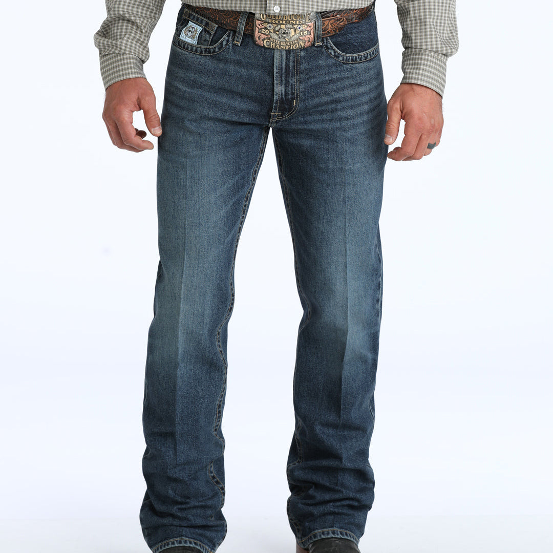 Cinch Men's White Label Relaxed Straight Jean in Dark Stone