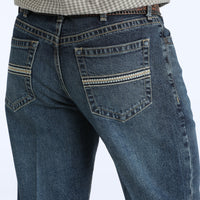 Cinch Men's White Label Relaxed Straight Jean in Dark Stone