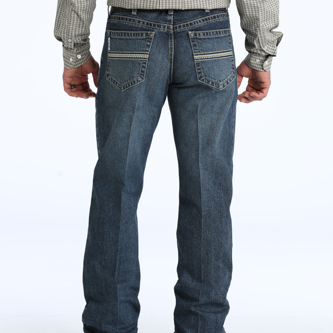 Cinch Men's White Label Relaxed Straight Jean in Dark Stone
