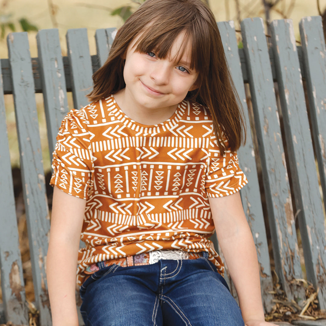Cruel Girls Youth S/S Knit Top in Gold