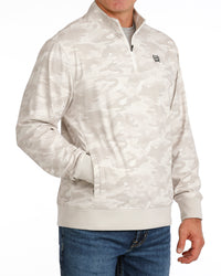 Cinch Men's 1/4 Zip in Grey Camo