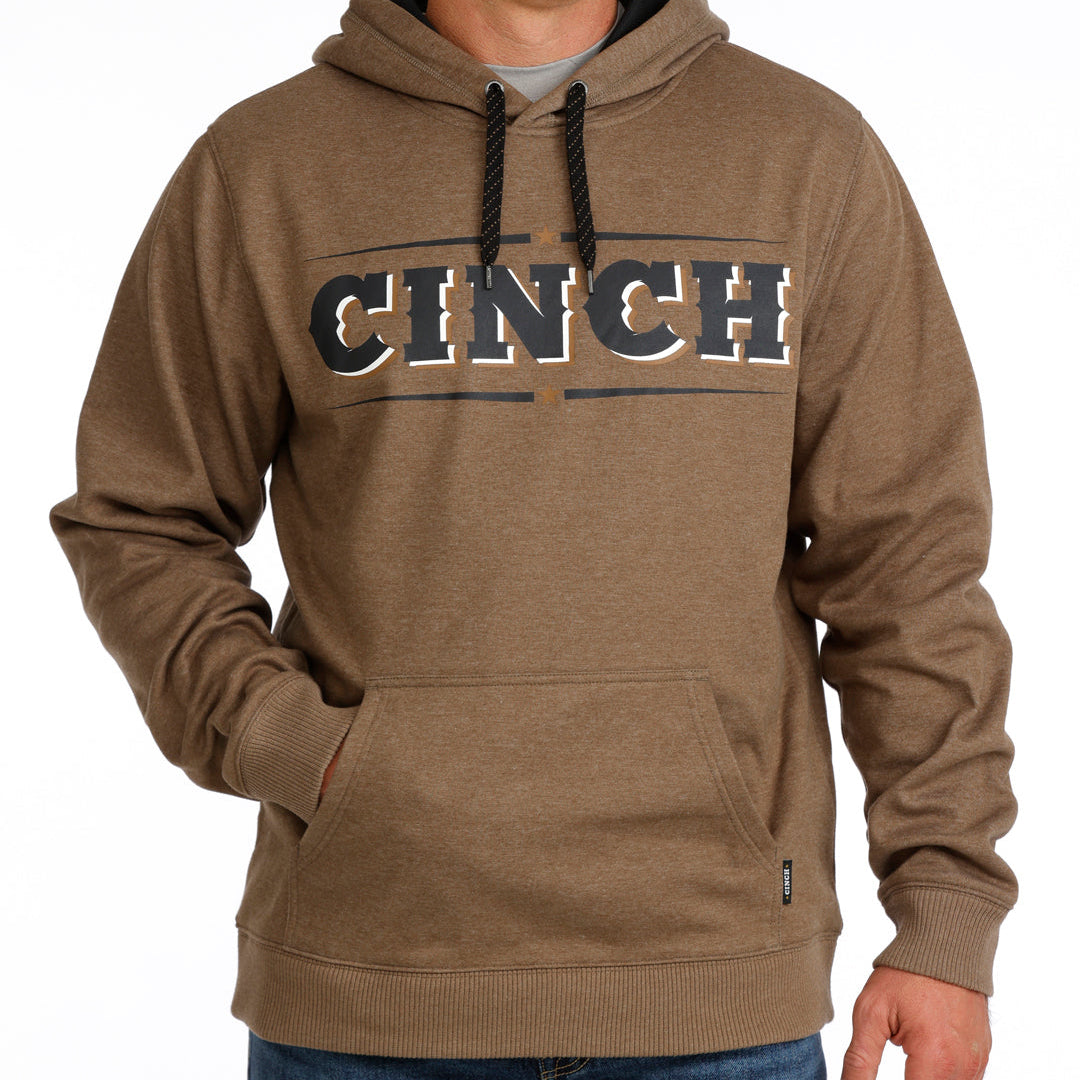 Cinch Men's Logo Hoodie in Brown