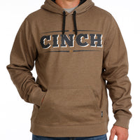 Cinch Men's Logo Hoodie in Brown