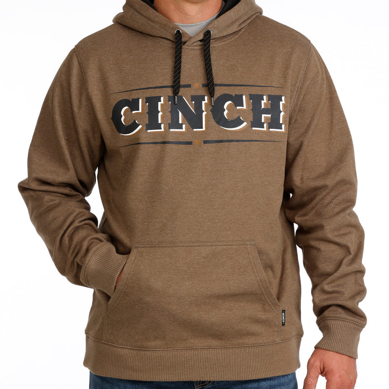 Cinch Men's Logo Hoodie in Brown