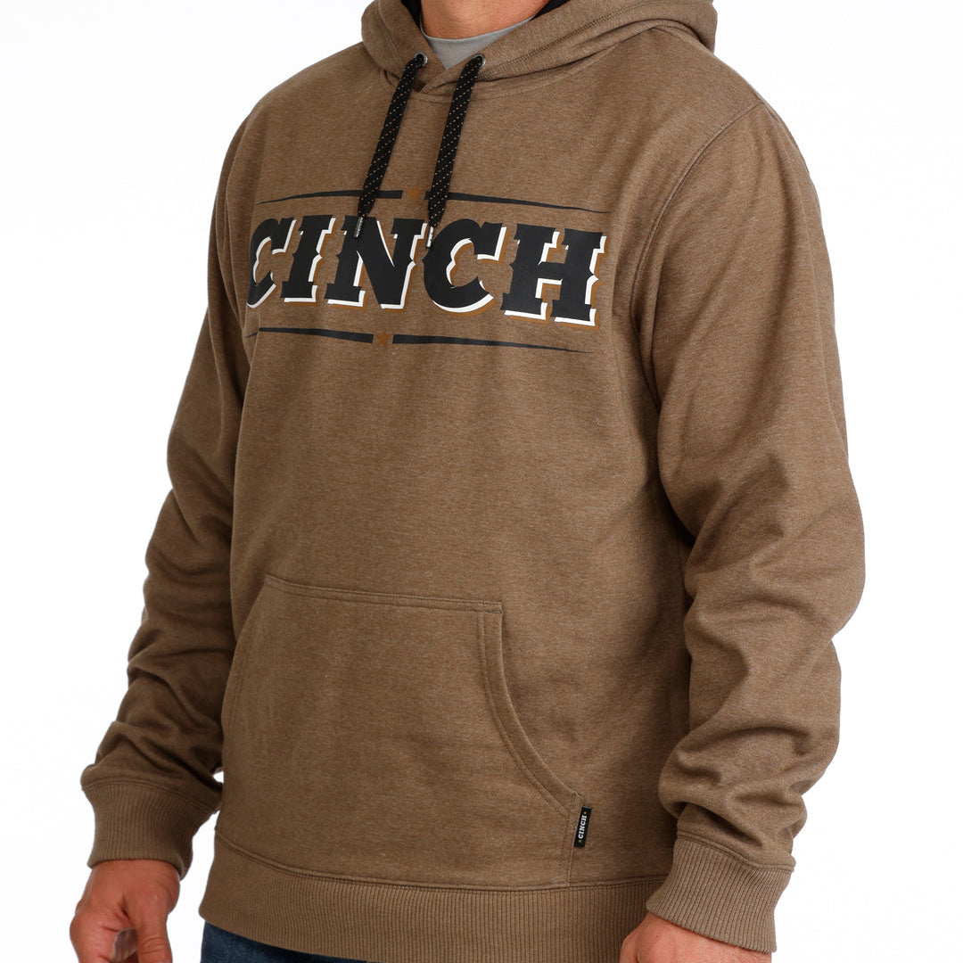 Cinch Men's Logo Hoodie in Brown