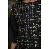 Women's Puff Sleeve Top in Black