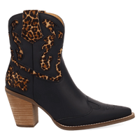 Dingo Women's Run Wild Leather Bootie in Leopard