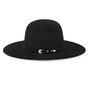 Resistol Midnight 6X Fur Felt Open Crown Hat in Black
