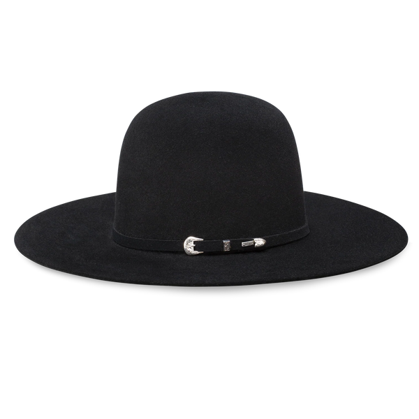 Resistol Midnight 6X Fur Felt Open Crown Hat in Black