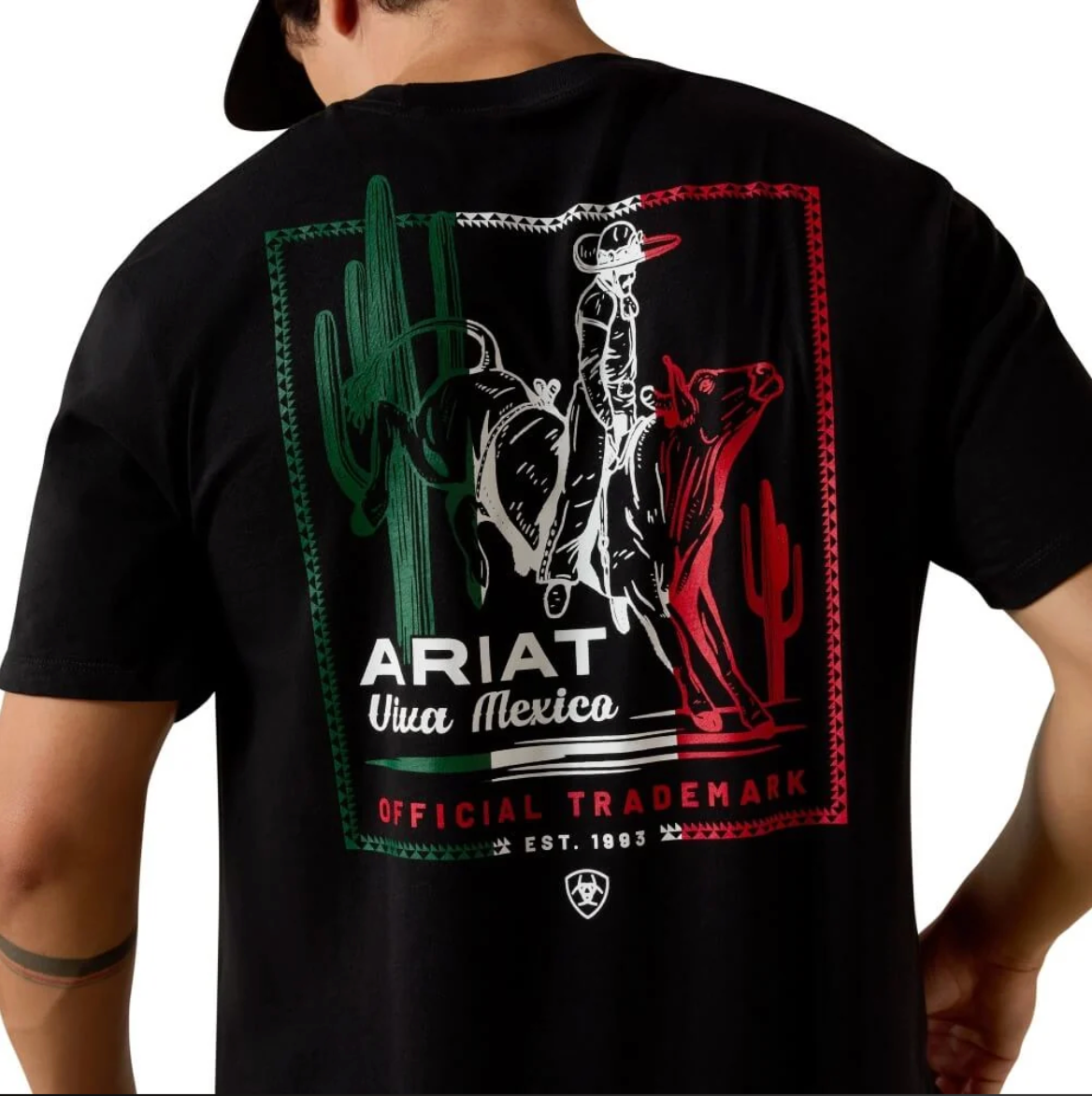 Ariat Men's Buckin Baqueno S/S Graphic Tee in Black